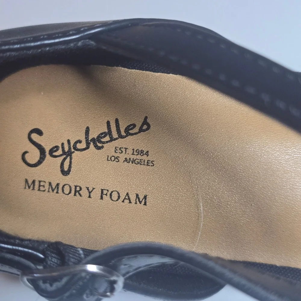 Seychelles Mavis Black Mesh Lace Mary Jane Wedge Heels Womens 9W N50826FWY